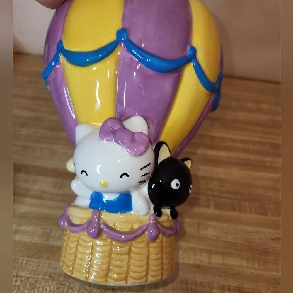 HELLO KITTY & Friends Hot Air Balloon Cookie Jar By Blue Sky Clayworks